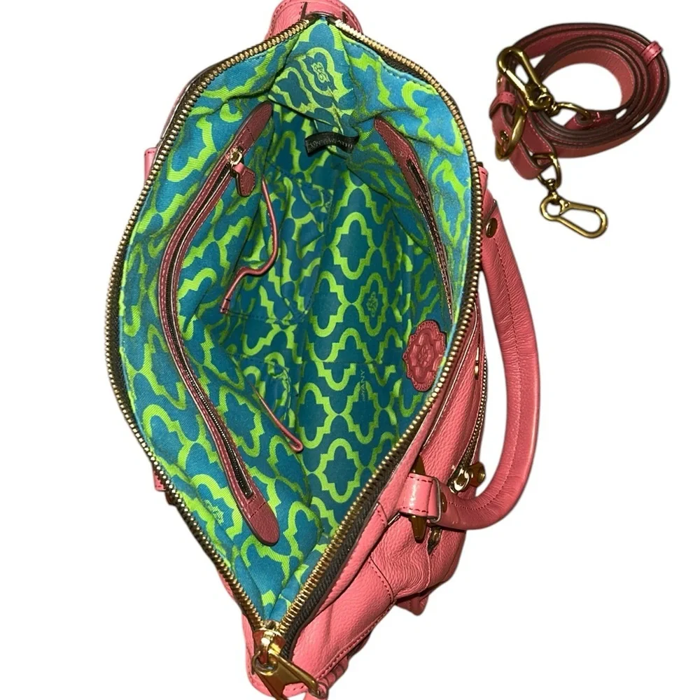 Oryany Pink Leather Handbag with Straps for Women
